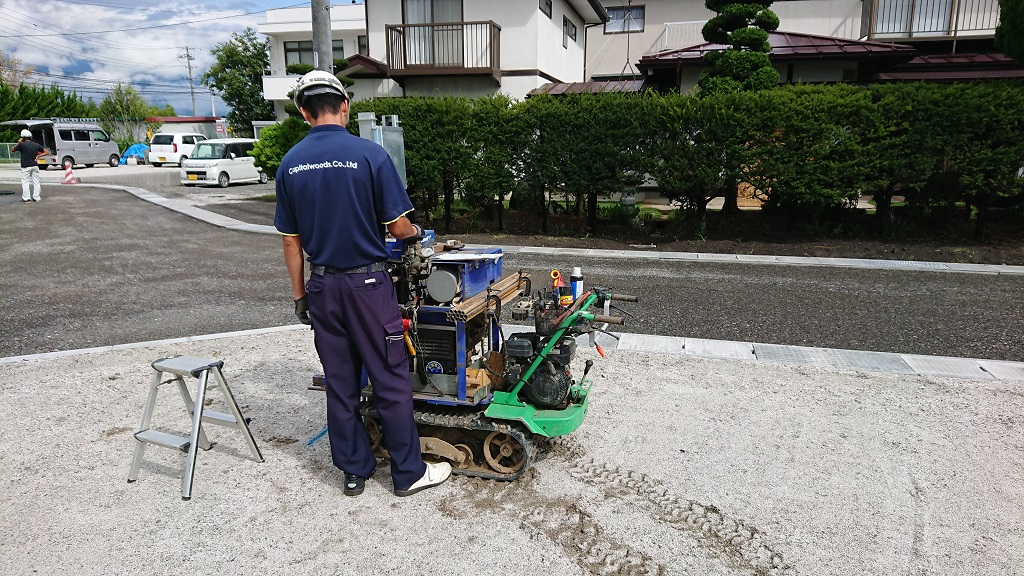 安曇野市での地盤調査、スウェーデン式サウンディング試験